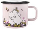 Moomin enamel mug 3,7 dl - Hug me pink