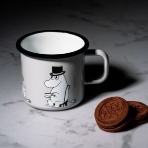 Mumin Emaljmugg 3,7 dl - Muminpappa Grå