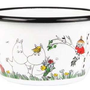 Mumin Emaljskål 3 dl - Glada familjen