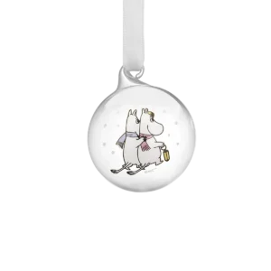 Moomin Christmas bauble Frosty Day 5 cm, Moominmamma and Moominpappa