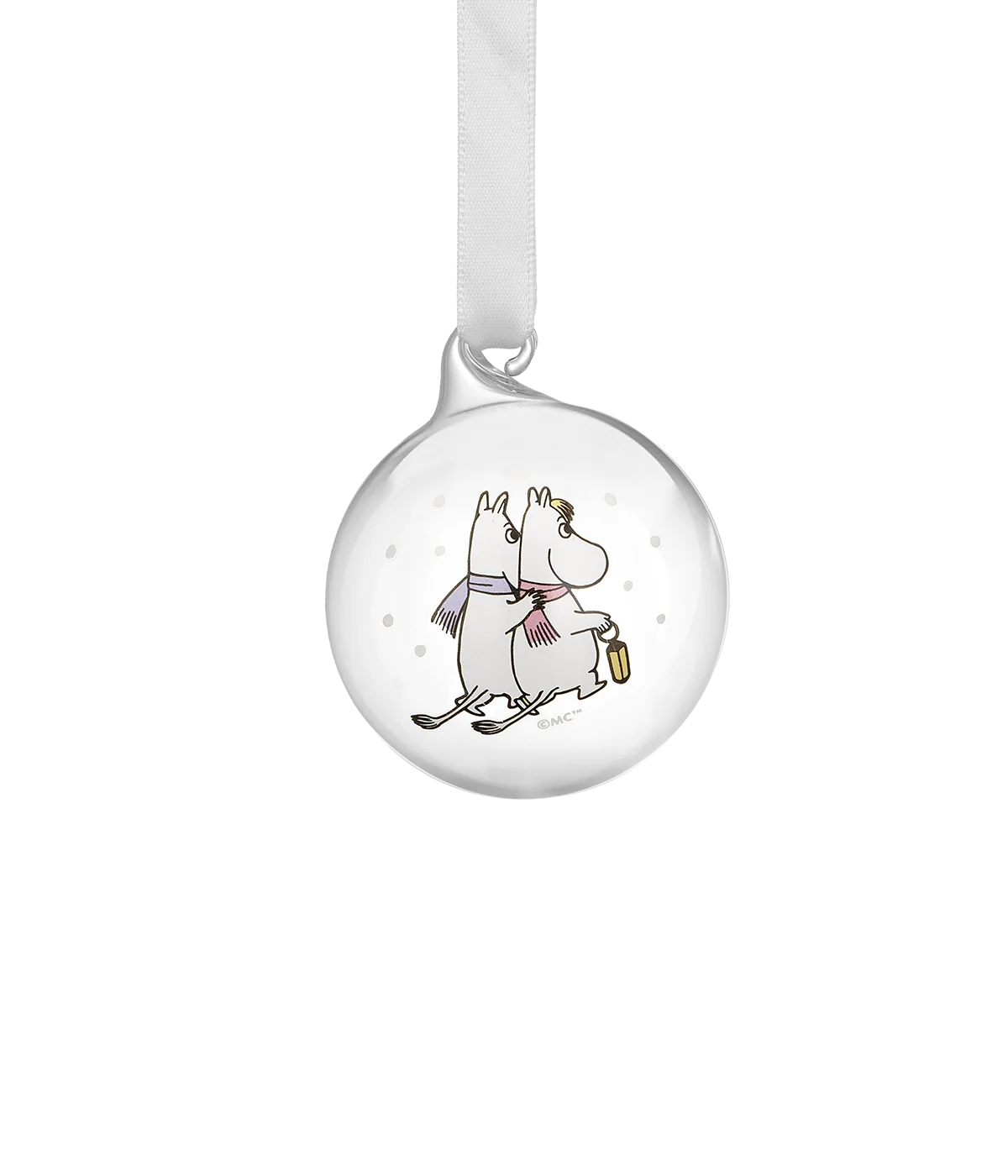Moomin Christmas bauble Frosty Day 5 cm, Moominmamma and Moominpappa