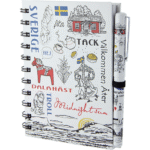 NOTISBOK M PENNA SVERIGE-TECKNING