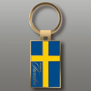 Nyckelring med Sveriges flagga – svensk souvenir