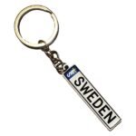Nyckelring med svensk registreringsskylt, 5 cm