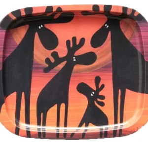 Tin tray 4 moose colour