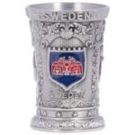 SHOTGLAS, METALL VIKING, DALAHÄST, ÄLG