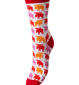 STRUMPOR ÄLG RÖD 36-40