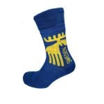 Strumpa blå med gul älg - 41–46
