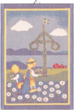 Svensk sommar handduk 35X50, 100% Ekologisk Bomull