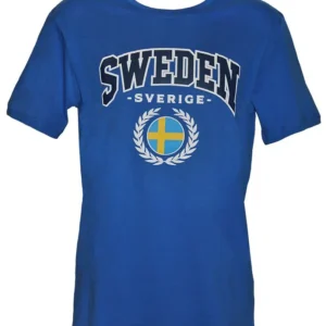 T-Shirt Blå Sverige Flagga