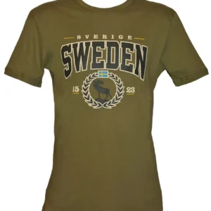 T-shirt Kaki Sverige Älg