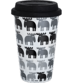 TAKE-AWAY MUGG ÄLG SVART
