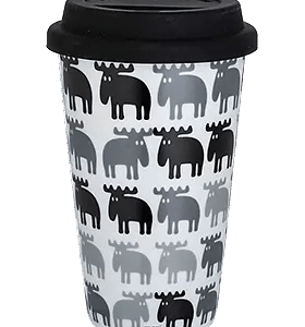 TAKE-AWAY MUGG ÄLG SVART