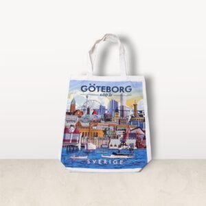 Tygkasse Göteborg 400 år 33x40 cm