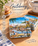 Gothenburg Feskekörka glass coaster souvenir