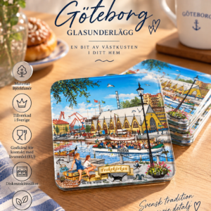 Gothenburg Feskekörka glass coaster souvenir