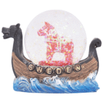 VATTENGLOB DALAHÄST I VIKINGASKEPP 45MM