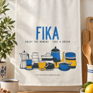 Kökshandduk Swedish Fika