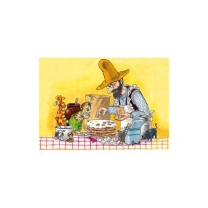 Postcard Pettson findus pancake cake