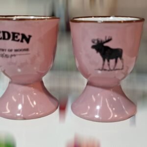 Pink Story Egg cups Moose