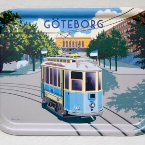 Tablett Göteborger Straßenbahn, 20x27 cm